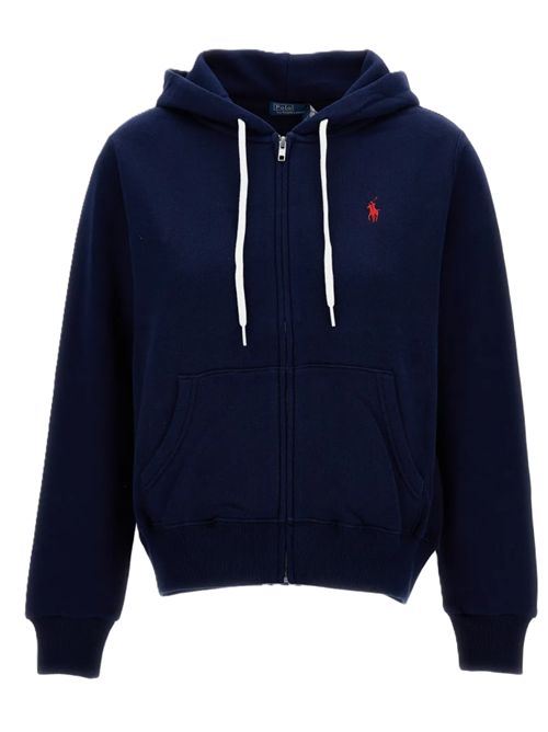 Polo Ralph LaurenFelpa con ricamo e cappuccio Polo Ralph Lauren | 211-971699-002ARCTIC FLEECE CRUISE NAVY